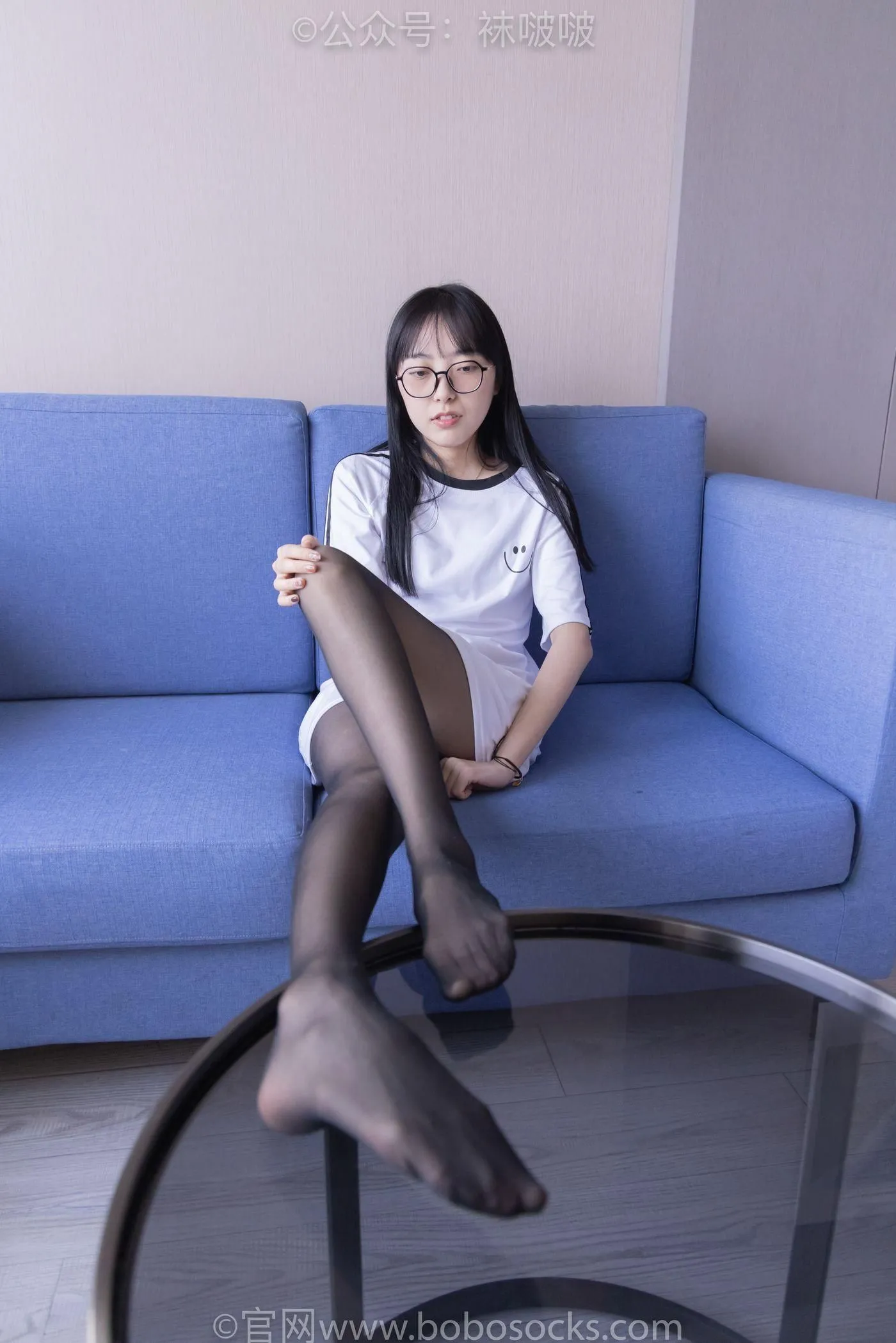 [BoBoSocks袜啵啵]NO.067 稚予-匡威帆布鞋、黑丝 [125P]插图1